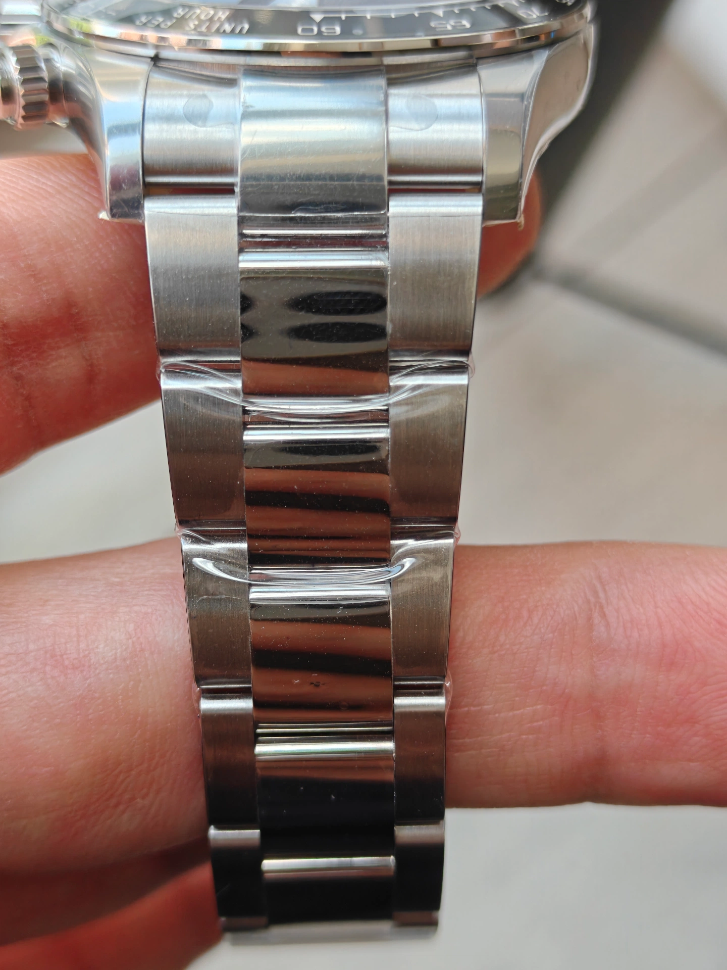 VSF Panda Daytona jeu de la jonction bracelet-boîtier en gros plan