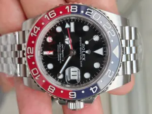 VSF Pepsi GMT-Master II 126710 BLRO dial front with red-blue ceramic bezel and black dial