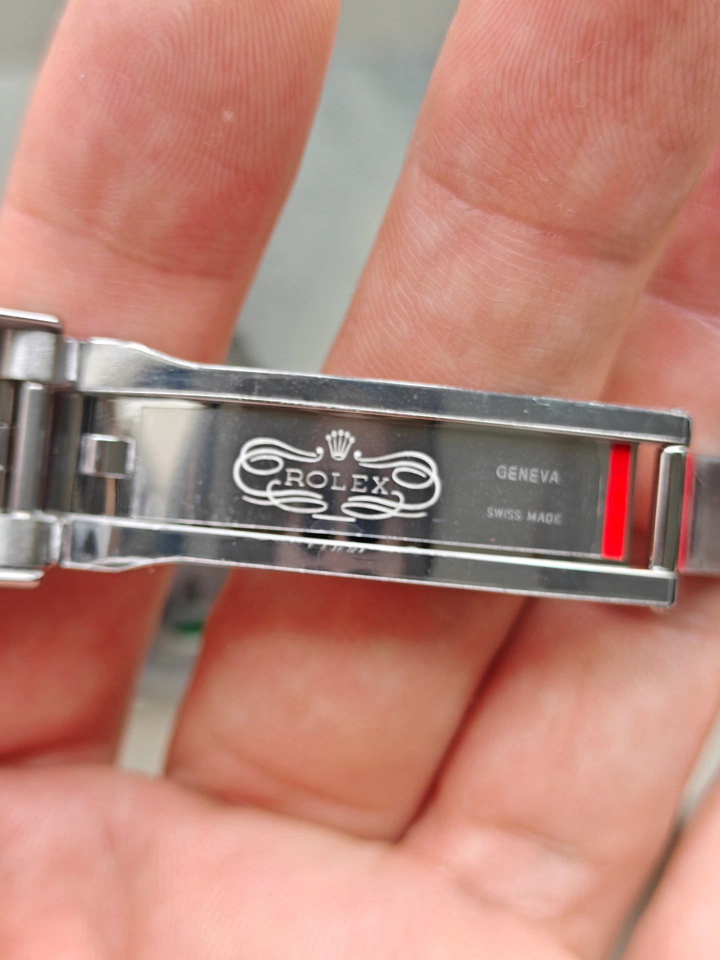 VSF Pepsi GMT-Master II clasp inside engravings - ROLEX GENEVA SWISS MADE