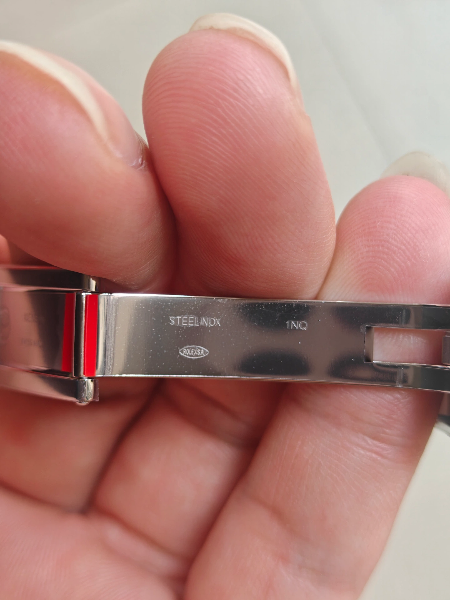 VSF Sprite gravure intérieure du bracelet STEELINOX ROLEXSA code de lot 1NQ