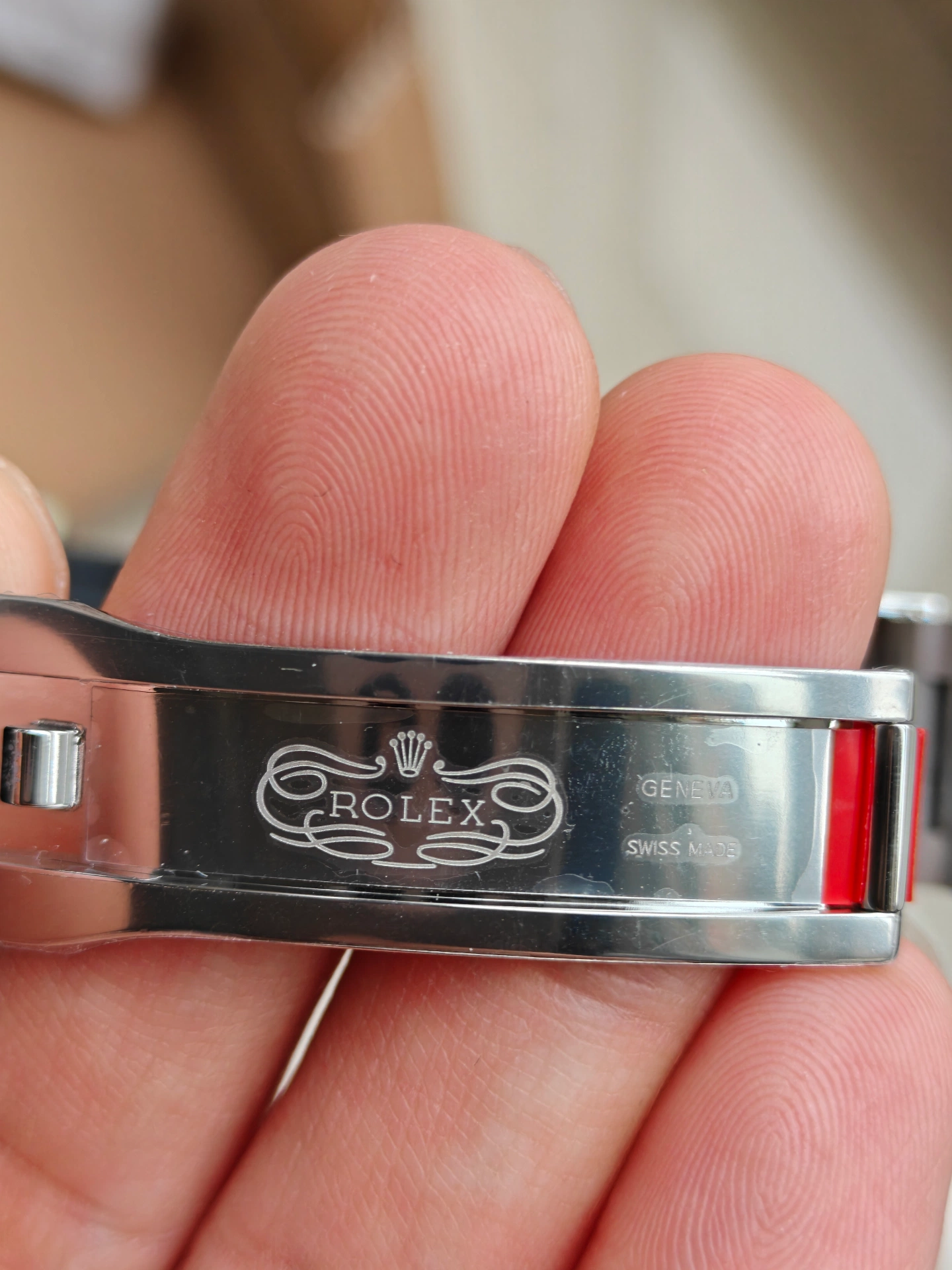 VSF White Gold Yacht-Master 42 clasp outside engraving ROLEX GENEVA SWISS MADE