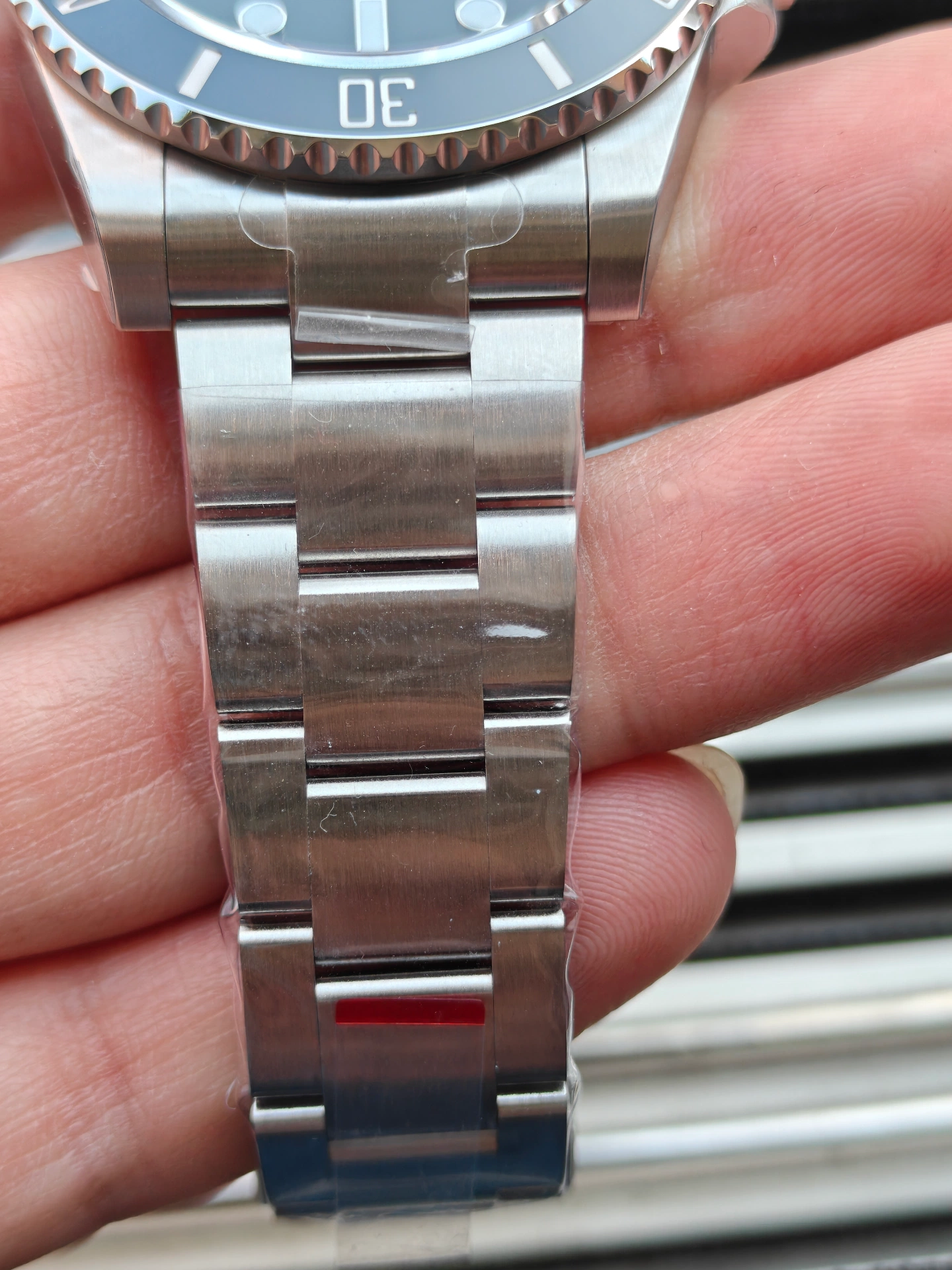 VSF Submariner Date Oyster-Armband Glieder Nahaufnahme