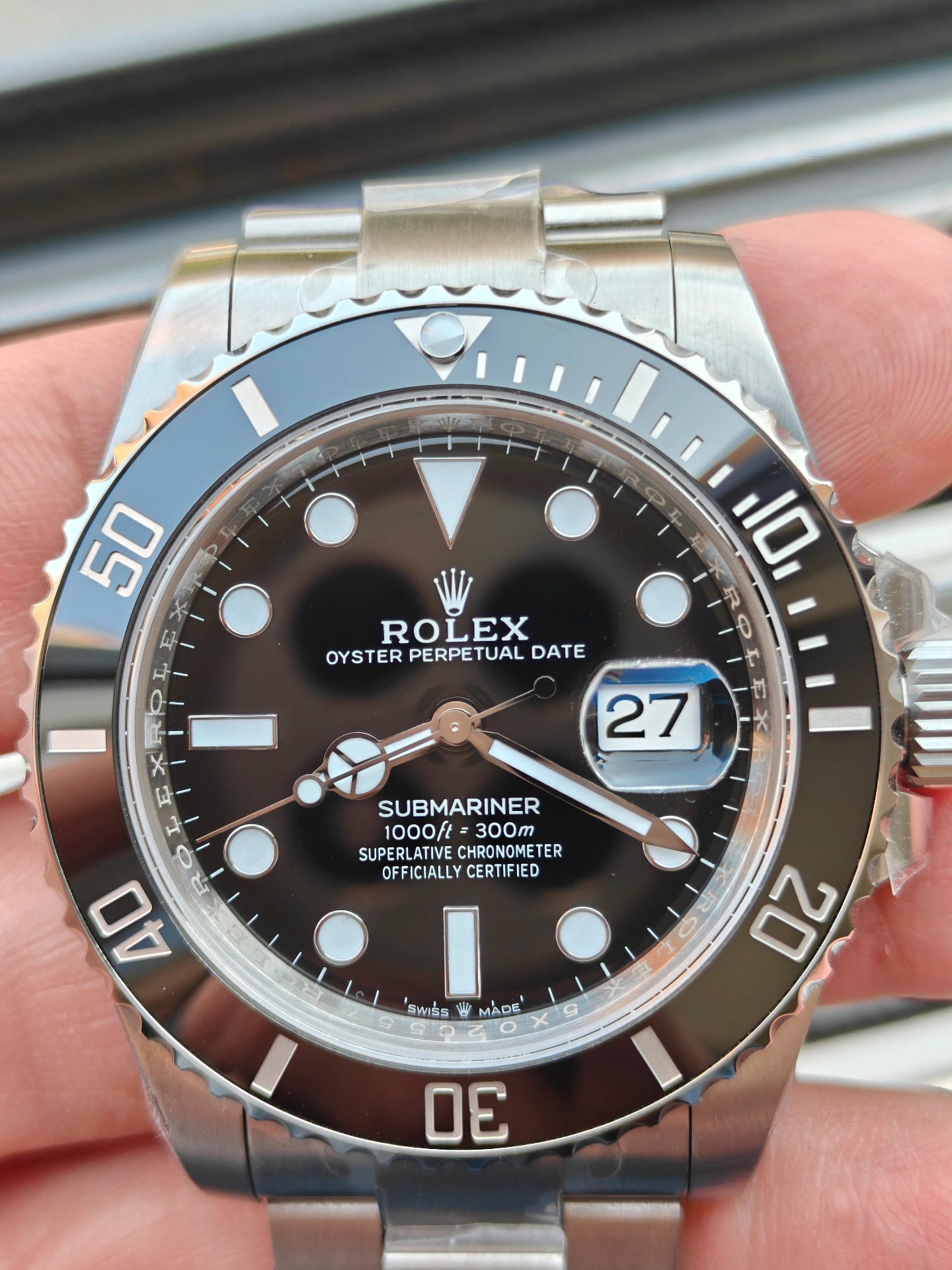 VSF V3 41mm Submariner Date schwarzes Zifferblatt Frontansicht